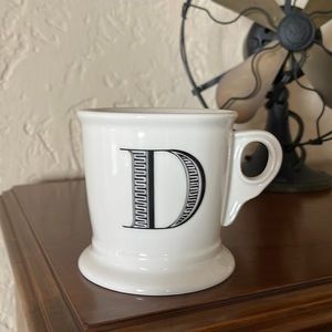 Anthropologie Monogram “D” Coffee Mug